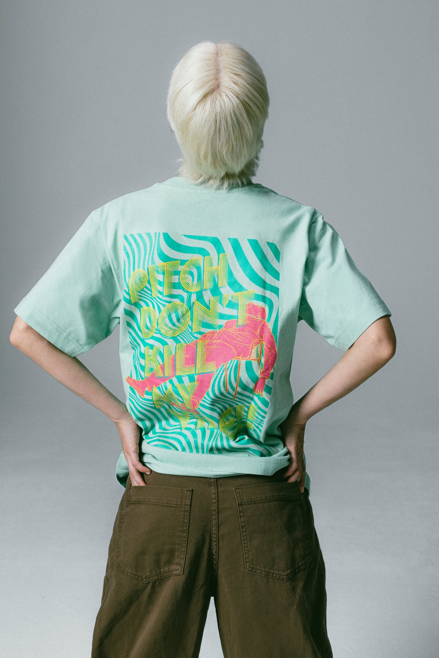 T-Shirt - Pitch Don't Kill my Vibe Türkis